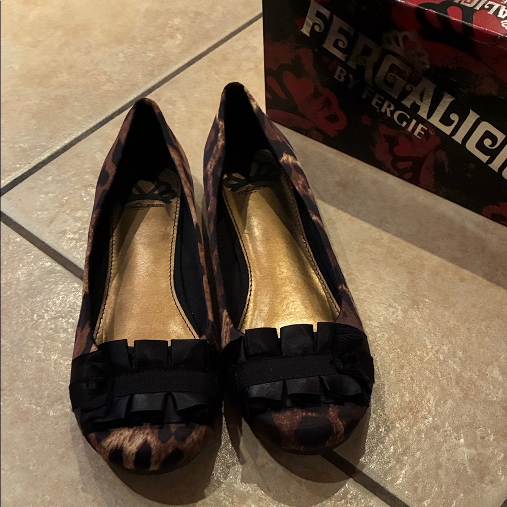 Fergalicious Black and Brown Flats